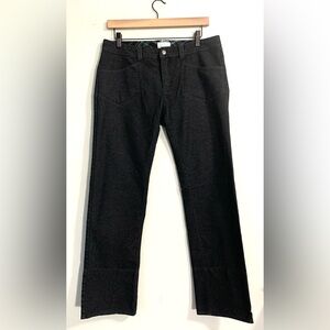 Columbia Black Dark Rinse Flannel Cuff/Waistband Stretch Straight Jeans  Size 10